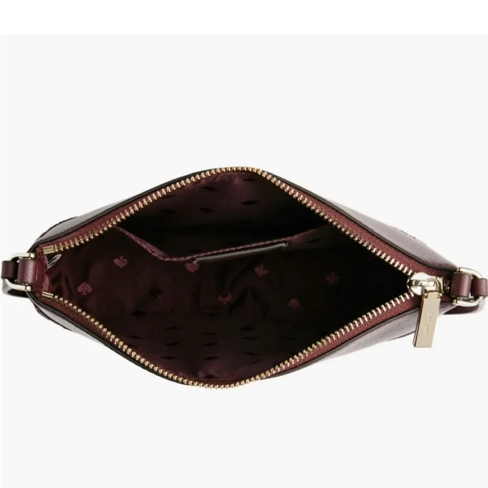 Kate Spade Glitter Flash Crossbody Bag Maroon NWT
